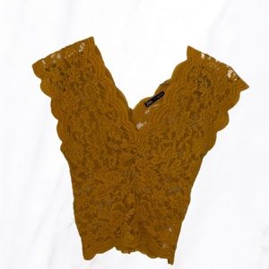 ZARA yellow crop top